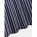 Mens Striped Quarter Button Daily Short Sleeve Hooded T  Shirts